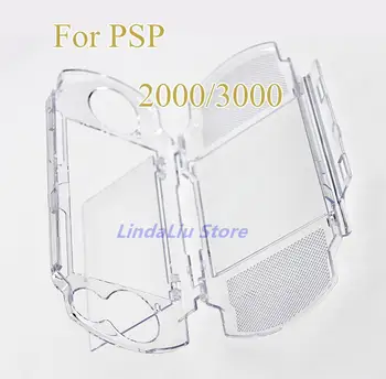 1 бр. прозрачен твърд калъф за носене за PSP 2000 3000, калъф с декорация във формата на кристали за PSP2000, PSP3000, прозрачна защитна обвивка