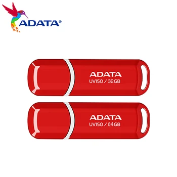 100% Оригинален USB-памет ADATA UV150 Високоскоростен 32 GB 64 GB USB Стик 3,2 Флаш Памет Mini U USB Stick Memory Stick
