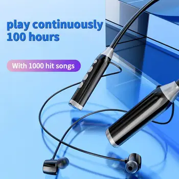100 Часа безжични Bluetooth слушалки, спортна слушалки за бягане с магнитен ръб на шията, водоустойчиви спортни слушалки S720 с шумопотискане