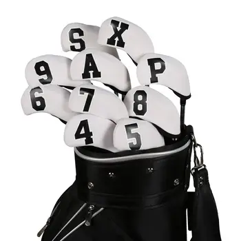 10x Комплект железни покривала за голф, обвивка от изкуствена кожа, железни шапки за голф, спортни седалка за голф