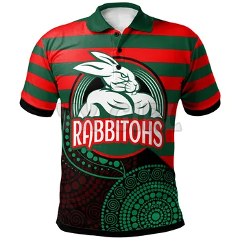 2022 Летни дамски ризи за мъже Rabbitohs Rugby Rabbitohs Супер тениски с 3D принтом и къс ръкав Потник camisas
