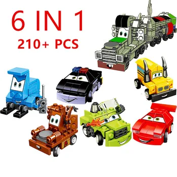 6 В 1 Камион, комплект строителни блокчета, комплекти тухли, кукли, модели, играчки за момчета, детски подарък