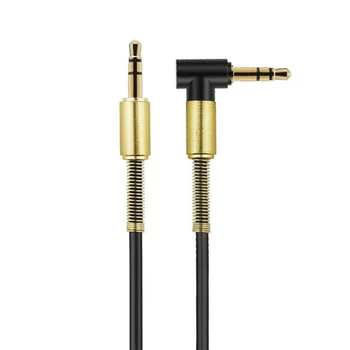 Aux кабел, конектор 3.5 мм аудио кабел с щепсел под прав ъгъл от 90 градуса 3,5 AUX кабел за автомобилни слушалки Xiaomi Beats Speaker MP4 AUX кабел