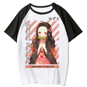 Demon Slayer Kimetsu No Yaiba тениски дамски harajuku лятна тениска дамски harajuku манга забавно облекло