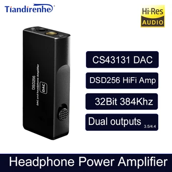 HiFi КПР Декодирующий Аудио Усилвател за слушалки DSD256 CS43131 3,5 MM 4,4 мм С два изхода и пристанища за Android и iOS Win10
