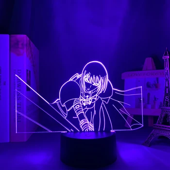 Led лампа аниме Claymore Клер за детска спалня Декор лека нощ, подарък за Рожден Ден Настолна акрилна 3D лампа Claymore Манга