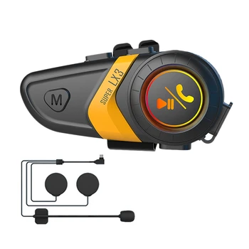 LX3 каска Bluetooth слушалка 1200 ма Мотоциклетът BT5.0 Безжичен микрофон стерео с защита от смущения Водоустойчив слушалки-C