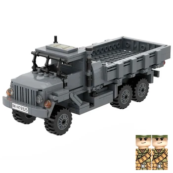 M923 5-Тонен Тежък Камион с Общо Предназначение Военен Блок Играчка на 6 × 6 на Американските Тежки Камиони Тухлена Модел с Подарък под формата на 2 Фигури на Войници