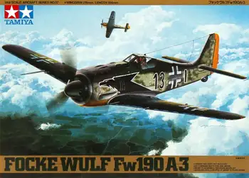 Tamiya 61037 1/48 Модел Figther Въздухоплавателни Средства Kit Луфтвафе Focke-Wulf Fw 190 A-3