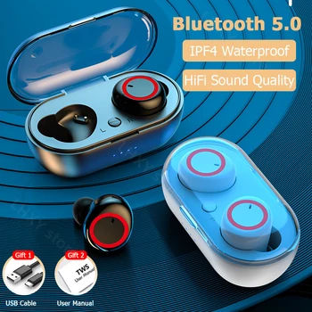 Y50 TWS Безжична Bluetooth Слушалка 5.2 Bluetooth Слушалки за игри на Слушалки и Микрофони в ушите Безжични Слушалки-втулки за Xiaomi Iphone