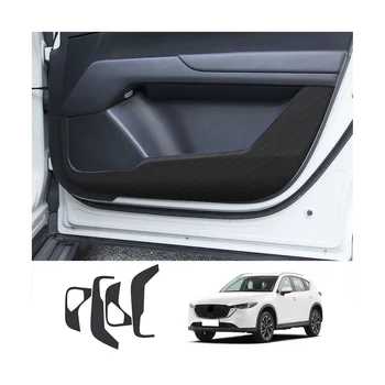 Автомобилна Кожена Подплата За Защита на Врата от Въглеродни Влакна, аксесоари за Врати Планк, Противоударная Подплата, Анти-Мръсна Тампон, Подложка за Mazda CX-5 CX5 2022 +