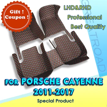 Автомобилни постелки за Cayenne 2011 2012 2013 2014 2015 2016 2017 Потребителски автомобилни накладки за краката авто килим аксесоари за интериора