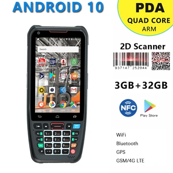 Андроид 10 Здрав PDA Джобно крайно устройство 2D баркод скенер WiFi Bluetooth GPS 4G