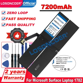 Батерия LOSONCOER 7200mAh за лаптоп Microsoft Surface 1782 DYNK01 DYNK01-W Батерия за лаптоп в наличност