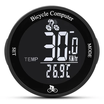 Безжична Велосипеден Компютър Водоустойчив Велосипеден Километража Многофункционален LCD екран под наем за измерване на скоростта Измерване на скоростта на планински велосипед