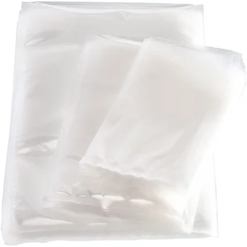 Вакуумни торби за печат на 100 бр./лот, кухненски пакети за съхранение на продукти, за запазване на свежестта, без РЯЗАНЕ, Джобно уплътнение за вакуум опаковчик