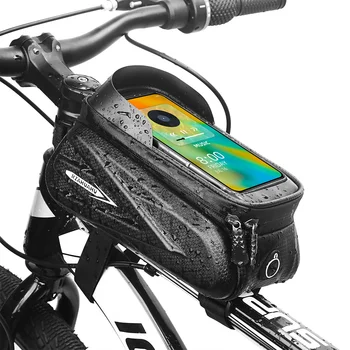 Велосипедна Чанта Водоустойчива Сензорен Екран Велосипедна Чанта Горната част на Предната Тръбна Рамка МТБ Пътна Велосипедна Чанта 7,2 Калъф За Телефон, Аксесоари За Велосипеди