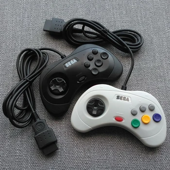 Висококачествен гейминг контролер СС в ретро стил, интеграция с джойстик, кабелна геймпад за конзола Sega Saturn SS