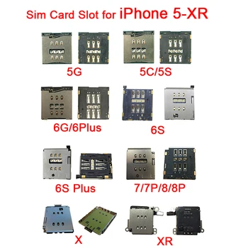 Вътрешен Адаптер за четене на Nano SIM карта за iPhone X XR 5 5S 5C Слот за тавата за SIM карта за iPhone 6 6S 7 8 Плюс Резервни части