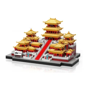 Градска Архитектура От Градивните Елементи На Китайски Древен Дворец На Модели Кули Диамантени Тухли Играчки