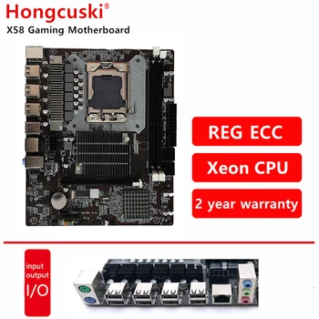 Дънна платка с процесор X58 LGA 1366 Поддържа памет REG ECC X5650 L5620 i7 930 DDR3 16G И процесора XEON USB2.0 серия AMD RX 1366 X58M