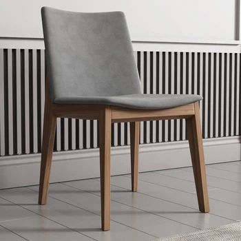 Дървена офис стол за дневна, луксозен скандинавски дизайн единична стол за хола, маса за грим, Muebles Para El Hogar Furniture
