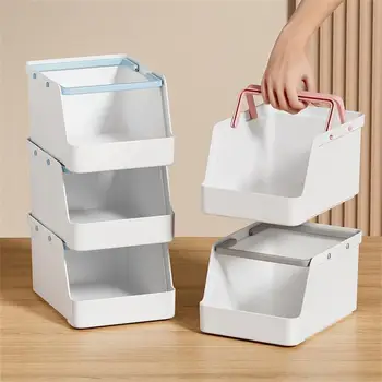 Една Проста Кутия За Съхранение На Настолни Бижута, Козметика, Пластмасови Кошници За Съхранение На Отпадъци С Капак, Кутия За Съхранение На Плодове Играчки, Кутия За Съхранение На Подправки