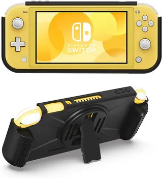 Калъф за Nintendo Switch Lite, Калъф-дръжката е от TPU, устойчив на удари калъф с Поставка и 2 слота за карти игра за конзолата Nintendo Switch Lite