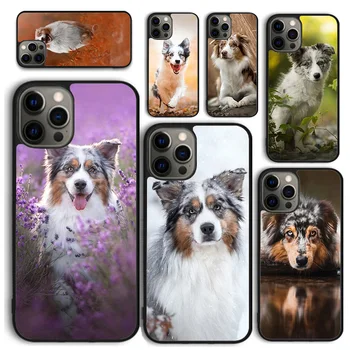 Калъф за телефон с кученце на Австралийската овчарка за iPhone 15 14 12 13 mini 6 7 8 PLUS X XR XS 11 PRO MAX SE 2020, делото на Седалките