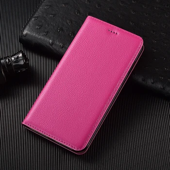 Луксозен кожен портфейл с шарени личи, калъф за телефон XiaoMi Mi Civi Case Mi Note 2 3 10 Pro Lite, флип-надолу магнитна капачка