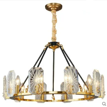 Луксозен кристален полилей E14, осветление в стила на Постмодерното, хол, спалня, Големи полилеи, Декорация на дома, вилата, кръгла подвесная лампа