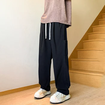 Марка TFETTERS/Ново записване, мъжки панталони-карго от чист памук, однотонная градинска дрехи, мъжки модни ежедневни панталони със средна завязкой