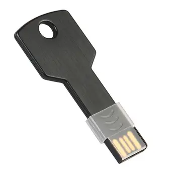 Метален ключ във формата на USB стик 64 GB, черни пръчки, сребърни пръчки, Устройства за съхранение на данни реалния капацитет, висока скорост на U-диск