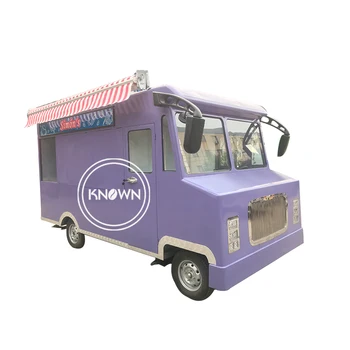 Мобилна количка за хранене Каравана Кухня Материал от неръждаема стомана Градинска храна колата Дизайн хранителен павилион кафе-сладкарница камион