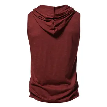 Модерна лятна спортна hoody с качулка без ръкави 3D-намаляване, термоусадочный жилетка, пуловер, спортно облекло