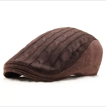 Мъжка шапка, есенно-зимна ежедневни вязаная шапка-барета, женски форуърдни шапки
