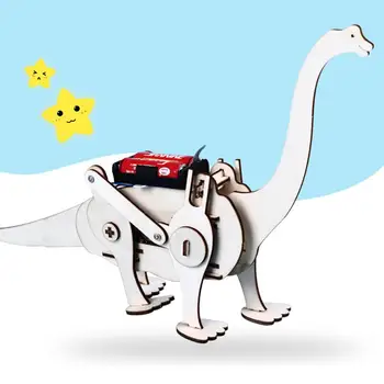НАПРАВИ си сам 3D ходене у динозавър T-rex, пъзели, Детски експеримент, образователна играчка