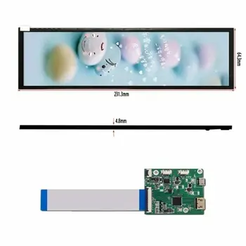 Оригинален 8,8-инчов LCD екран 1920x480 HSD088IPW1-B00 60hz Mipi USB контролер такса