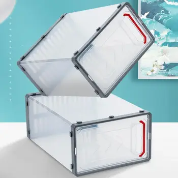 Прозрачна Пластмасова Кутия за обувки, Подвижни Сгъваем шкаф за багаж, Багажник за домашен интериор, Спестяване на пространство, Шкаф за обувки, за дома/градина