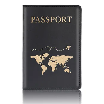 Прост стил, тъмно-сив, корици за паспорти, розови корици за паспорти за двойки, защитни корици за паспорти от изкуствена кожа, стоки от първа необходимост