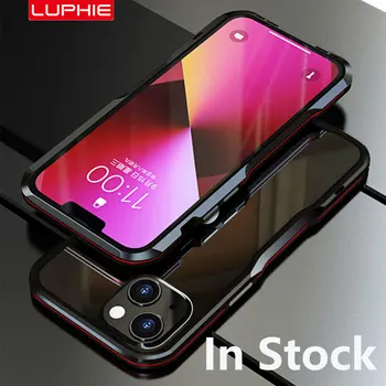 Рамка LUPHIE За iphone 13 Pro Max Луксозен Алуминиев Метална Броня За Apple iphone 13 Mini Skin Удобна Дръжка за Носене Funda