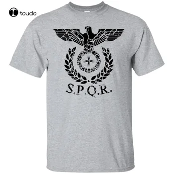 Римският орел Spqr Проблемната империята на Рим Стандартен банер Легион Армия Всекидневния печат Harajuku Рик Tee Индивидуални тениски памук