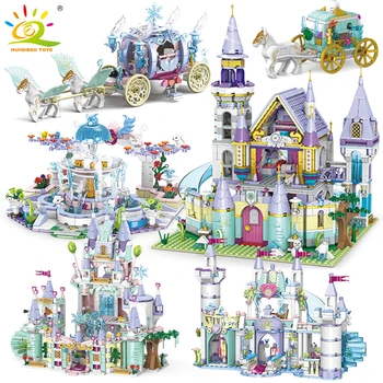 Серия HUIQIBAO Friend, замъка на мечтите си принцеса, блок за момичета, къща, град, набор от строителни тухли, детска играчка за деца