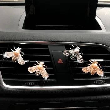 Скоба за парфюми Bee car, автомобили воздуховыпускной скоба за духове, висококачествени креативни бижута за ароматерапия вътрешността на превозното средство,, скоба за ароматерапия