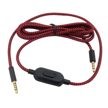 Сменяеми кабела в оплетке, удължител, тел за гейминг слушалки G433 G233 G Pro X със скоба за регулиране силата на звука
