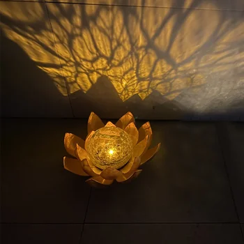 Соларни Лампи във формата на Цвете Лотос на открито, водоустойчива Лампа за басейн, пътека за вътрешен двор, лампа за тревата, led слънчева светлина на открито, за украса на Градина езерото