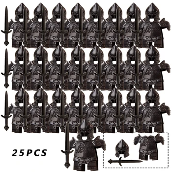 Средновековен набор от оръжия за мини кукли 4 см, военни фигурки, MOC, градивни елементи, тухлени играчки за деца