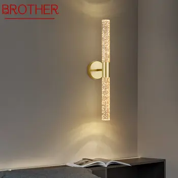 Стенен лампа BROTHER Nordic Interior Gold LED, модерен прост творчески пузырьковый тела-аплици за домашен интериор хол спалня