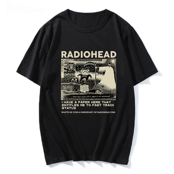 Тениска Radiohead North America Tour Rock Boy Camisetas Hombre Хип-Хоп Унисекс Тениски Мъжки Реколта Класически Дрехи Тениски