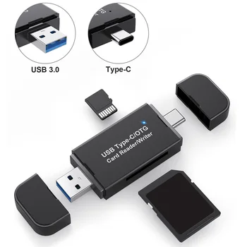 Универсален Четец на карти 3 в 1 Type C/Micro USB/USB to Micro SD TF USB OTG Card Reader Адаптер за Microsd Cardreader За iPad PC